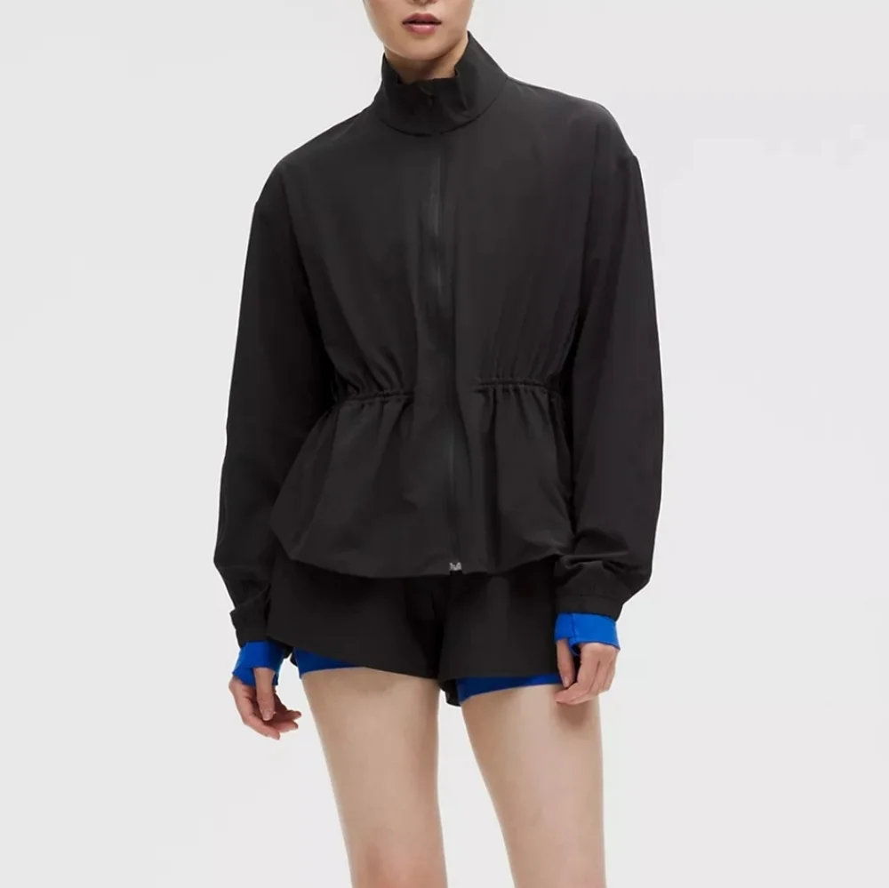 Lululemon NWT UV-Protective Cinch-Waist Running Jacket In Black Size Large - Picture 2 of 5